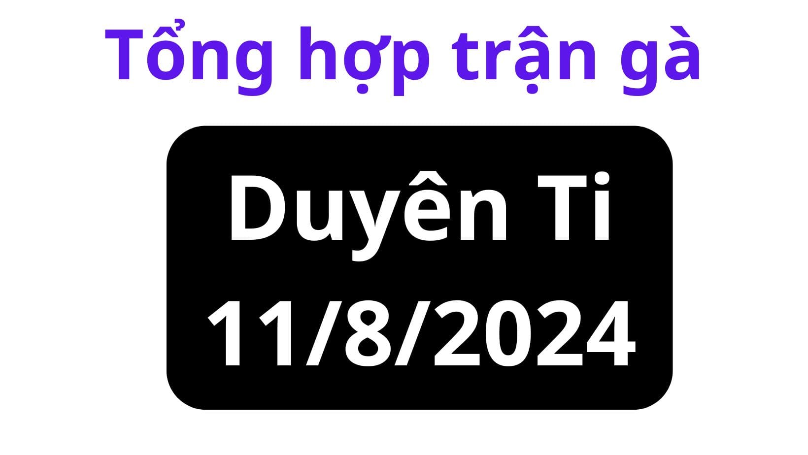 3 trận đá giải của anh Duyên Ti ngày 11/8/2024 tại đá gà C3